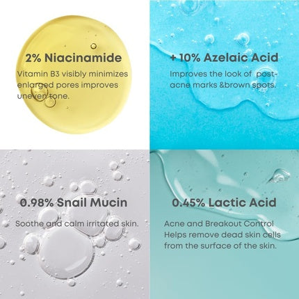 Serum Față, Nineless A-Control, Acid Azelaic 10%, Verde