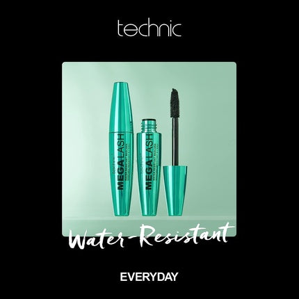 Mascara Technic Mega Lash Water Resistant, culoare Ultra Negru, capacitate 12ml