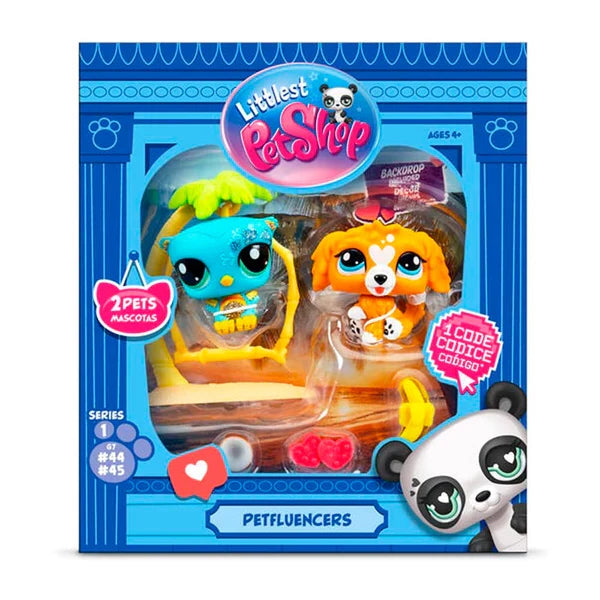 Set de joacă Hasbro Littlest Pet Shop Petfluencers Sunset Pals, 2 figurine, 4+ ani