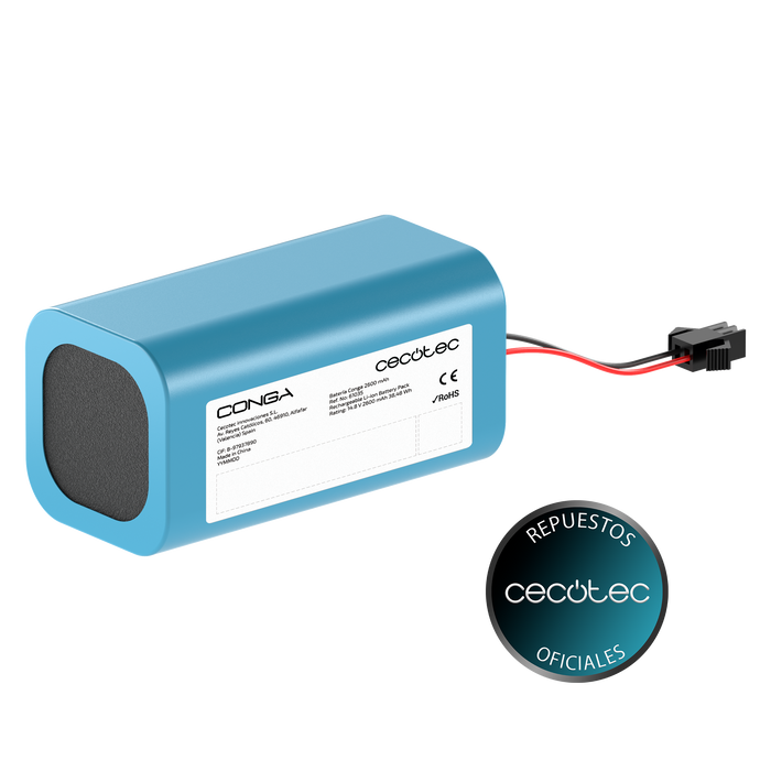 Baterie pentru aspirator robot Cecotec Conga, 2600 mAh, 1,5 kg, turcoaz