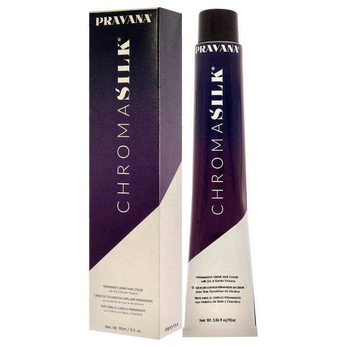 Vopsea de păr cremă, PRAVANA ChromaSilk 7.40 Bright Copper Blonde, 3 oz