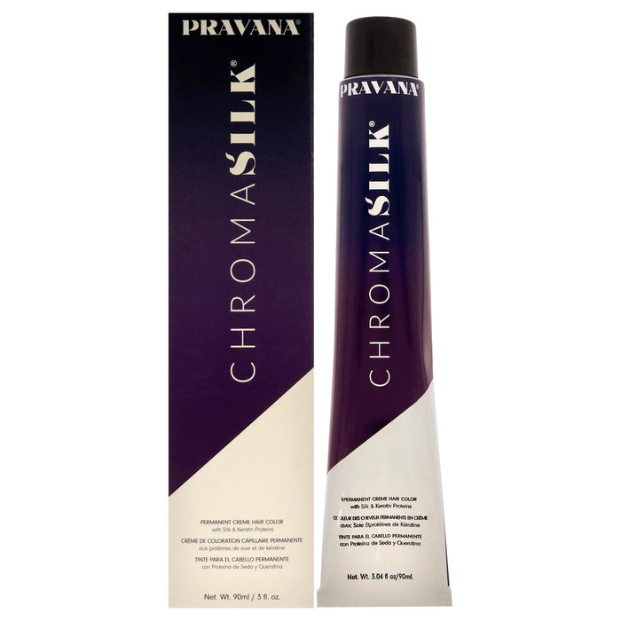 Vopsea de păr cremă, PRAVANA ChromaSilk 7.40 Bright Copper Blonde, 3 oz