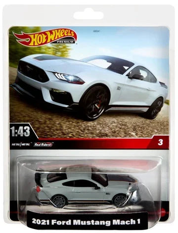 Mașinuță Mattel Hot Wheels Premium, 2021 Ford Mustang Mach 1, scara 1:43