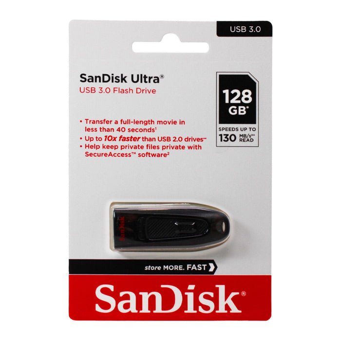Memorie USB 128GB, Sandisk Ultra, Negru