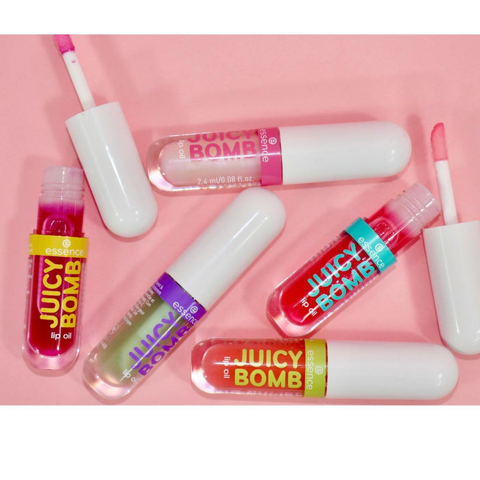 Set 5 uleiuri de buze, essence Juicy Bomb, 5 buc., finish lucios, vegane