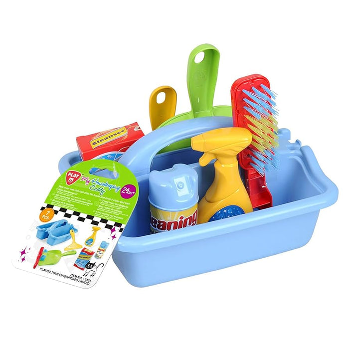 Set de curățenie PlayGo, My Housekeeping Caddy, 7 piese, 24+ luni