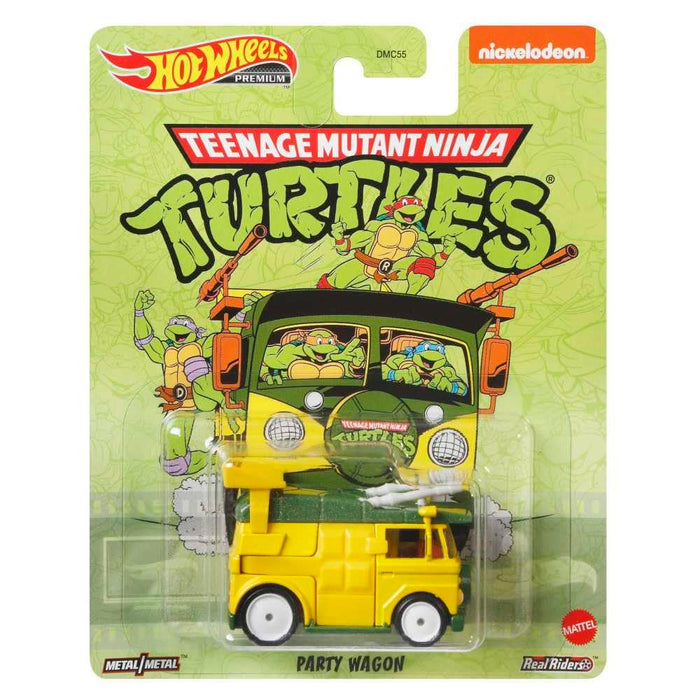 Mașinuță Mattel Hot Wheels Teenage Mutant Ninja Turtles Party Wagon, scara 1:64, Metal/Metal, Real Riders