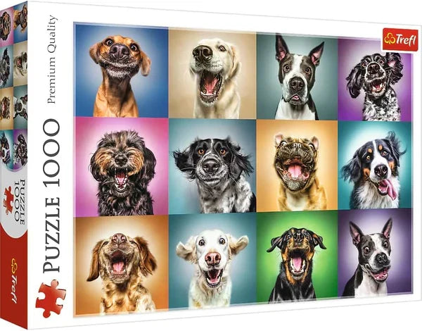Puzzle Trefl, Portrete cățeluși haioși, 1000 de piese
