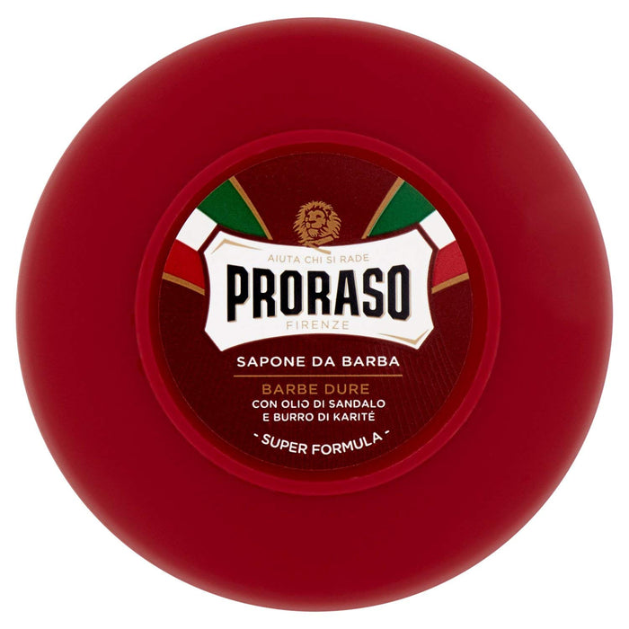 Săpun de bărbierit, Proraso, castron roșu, 150 ml