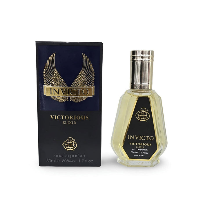 Apă de parfum Fragrance World Invicto Victorious Elixir, pentru bărbați, 50 ml