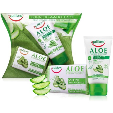 Set Îngrijire Mâini, Equilibra, Aloe, Verde