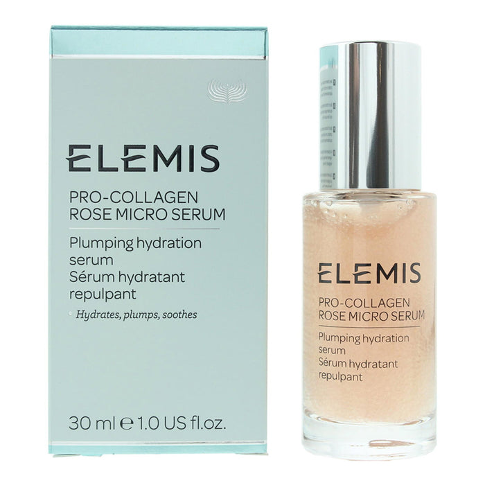 Ser de față Elemis Pro-Collagen Rose Micro Serum, hidratant, cu efect de umplere, 30 ml