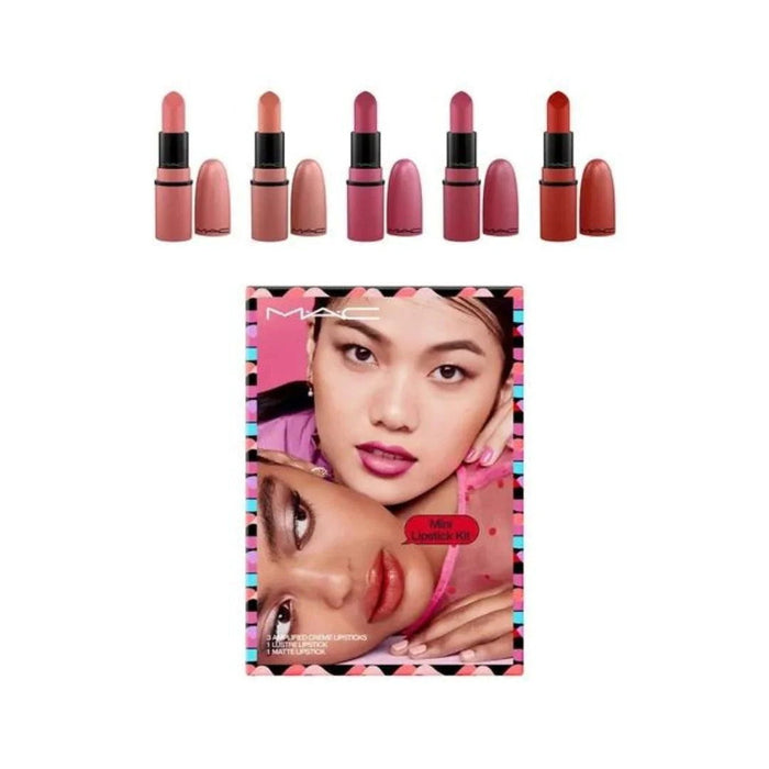 Set de rujuri MAC Mini Lipstick Kit, 5 miniaturi, 9 g
