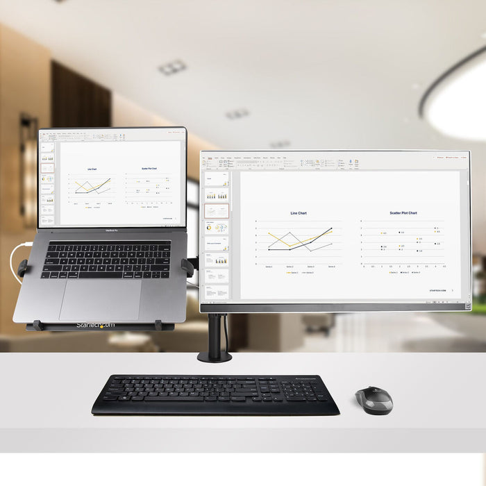 Suport de Masă pentru Ecran Startech A2-LAPTOP-DESK-MOUNT Negru 34" 13"