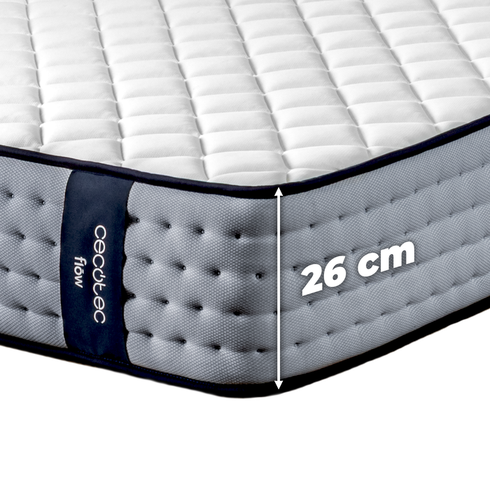 Saltea cu arcuri împachetate Cecotec Flow 6700 Hybrid 120x200, 120 × 200 cm, înălțime 26 cm, 7 zone de fermitate