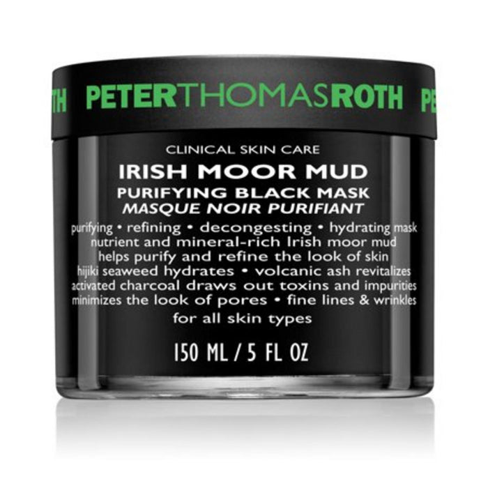Mască de față Peter Thomas Roth Irish Moor Mud Purifying Black Mask, purifiantă și hidratantă, pentru toate tipurile de ten, 150 ml