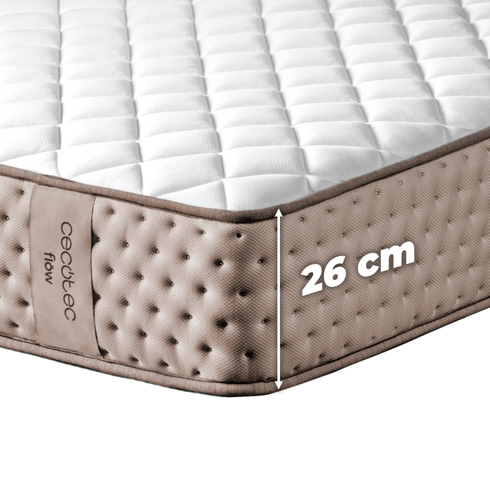 Saltea Cecotec Flow 6790 Hybrid 150x190, 150 × 190 cm, înălțime 26 cm, 7 zone de fermitate