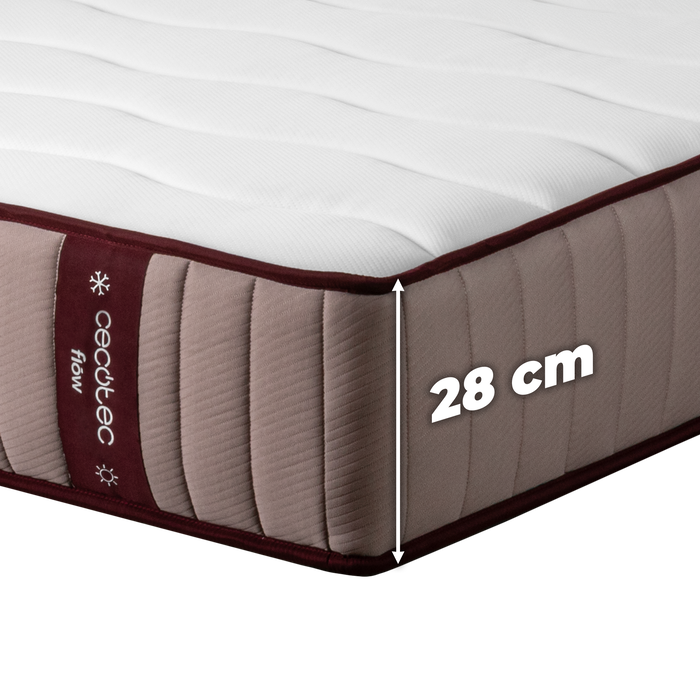 Saltea hibridă Cecotec Flow 6900 Hybrid, 110 × 200 cm, înălțime 28 cm, fermitate mediu-înaltă