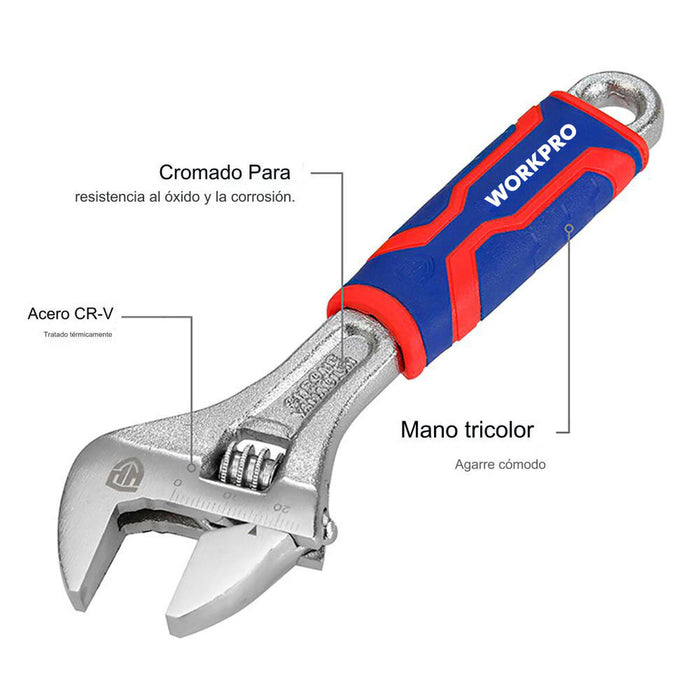 Cheie ajustabilă Workpro 6" 15 cm
