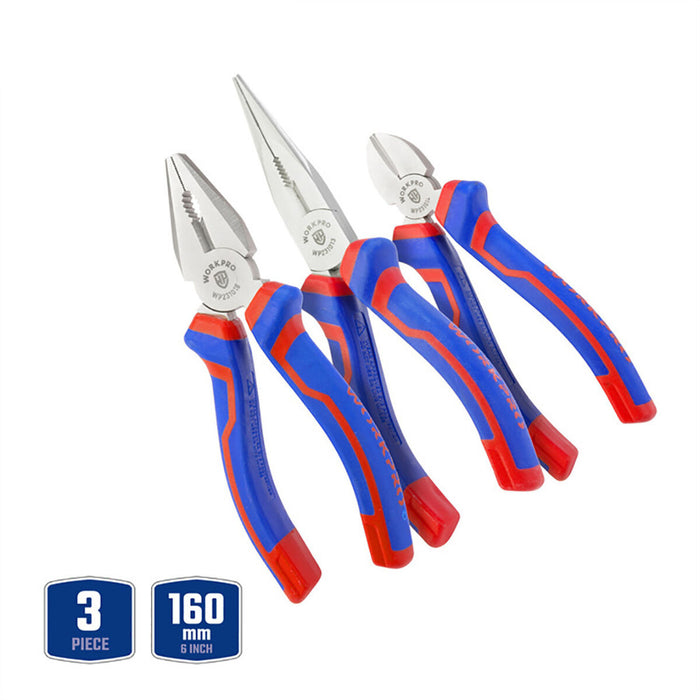 Set de tăietori de unghii Workpro 3 Piese