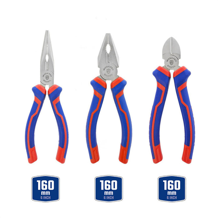 Set de tăietori de unghii Workpro 3 Piese