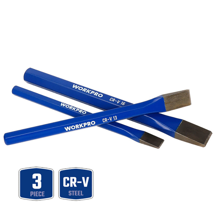 Set de daltă Workpro 3 Piese
