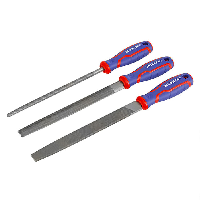 Set de fișiere Workpro 8" 3 Piese