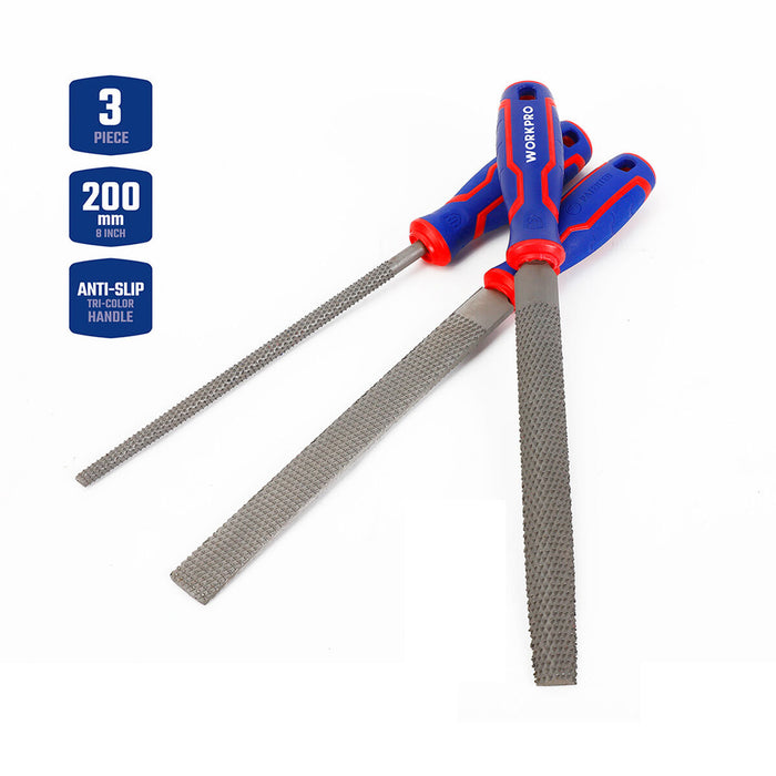 Set de rășchete Workpro 20 cm 3 Piese