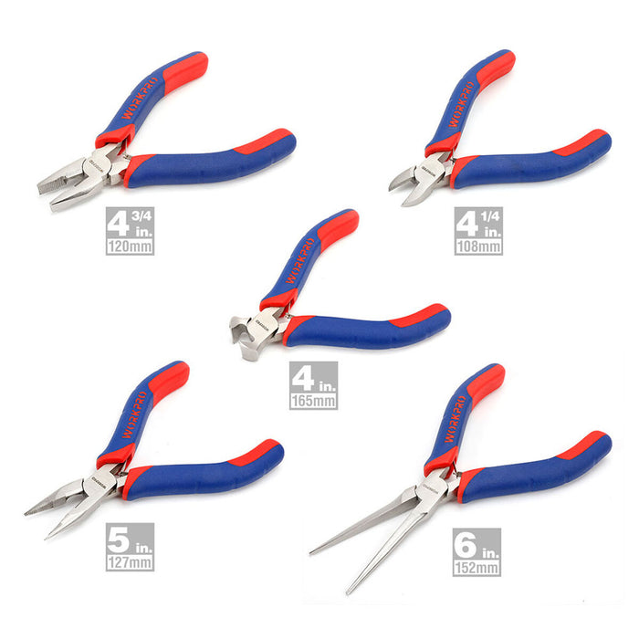Set de tăietori de unghii Workpro Miniatură 5 Piese
