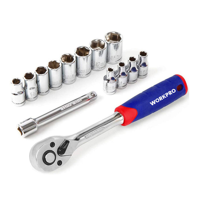 Set de prize Workpro 3/8" 12 Piese