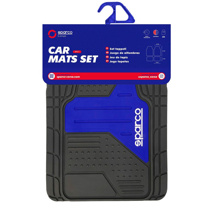 Set de covoraș pentru podea auto Sparco F511 Negru/Albastru