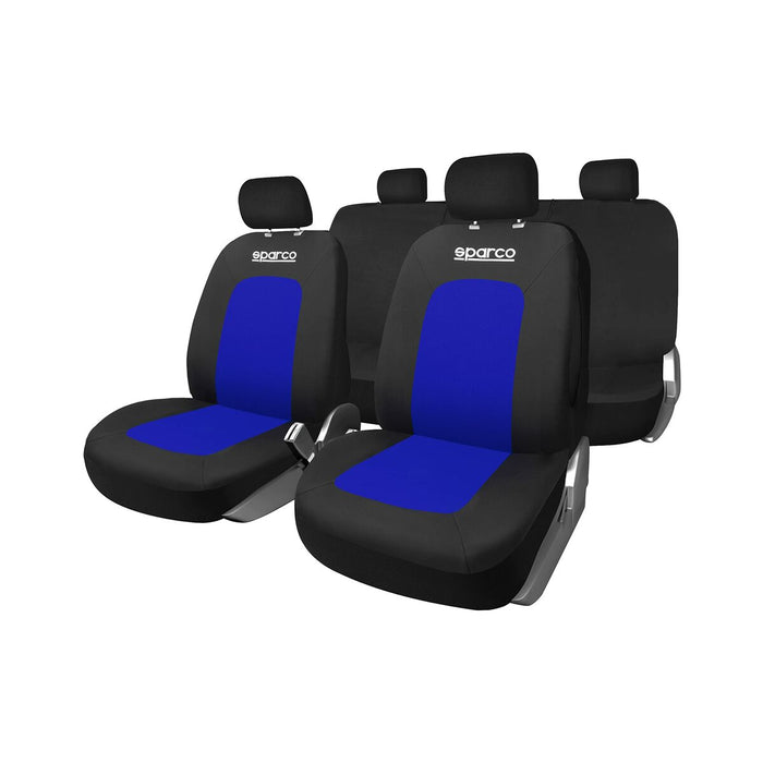 Set de Huse pentru Scaune Sparco Sport Negru/Albastru