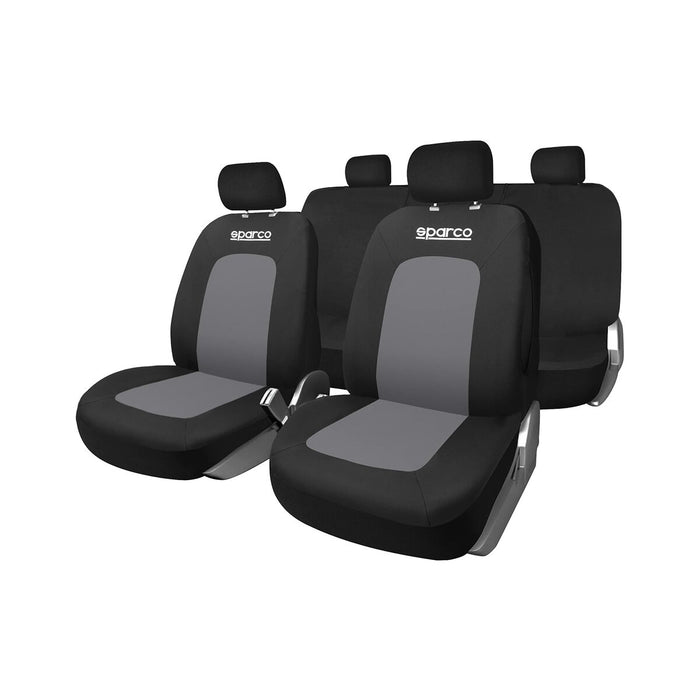 Set de Huse pentru Scaune Sparco Sport Negru/Gri