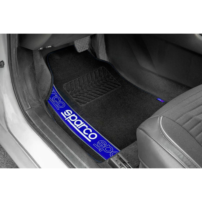 Set de covoraș pentru podea auto Sparco F510 Covor Universal Negru Albastru 4 Piese