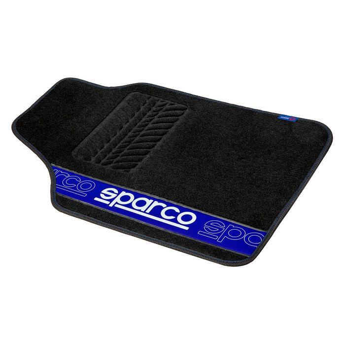 Set de covoraș pentru podea auto Sparco F510 Covor Universal Negru Albastru 4 Piese