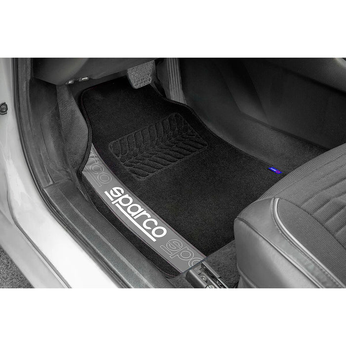 Set de covoraș pentru podea auto Sparco F510 Covor Universal Negru Gri 4 Piese
