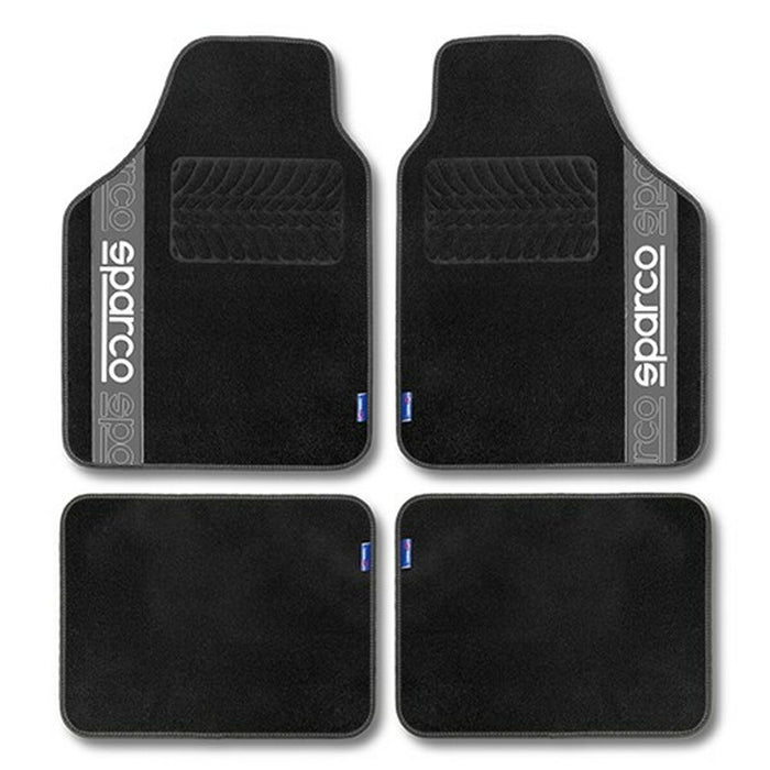 Set de covoraș pentru podea auto Sparco F510 Covor Universal Negru Gri 4 Piese