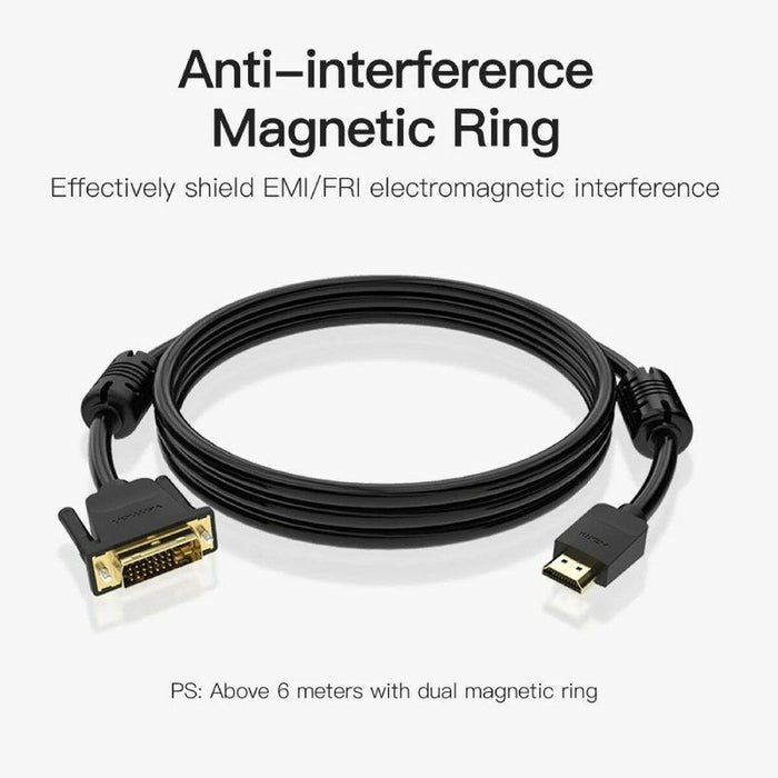Adaptor DVI la HDMI Vention ABFBG Negru 1,5 m