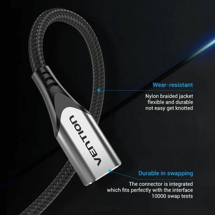 Cablu Prelungitor USB Vention TABHF 1 m Gri (1 Unități)