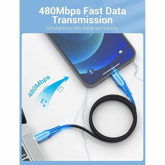 Cablu Lightning Vention TACHH Gri 2 m (1 Unități)