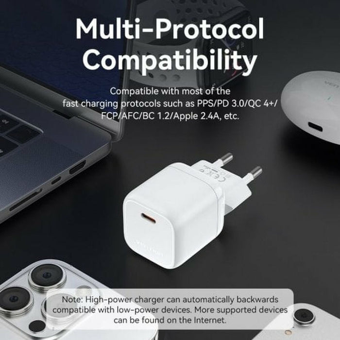 Încărcător de Perete Vention FAKW0-EU 30 W USB-C Roz