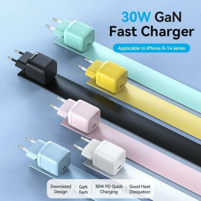 Încărcător de Perete Vention FAKW0-EU 30 W USB-C Albastru