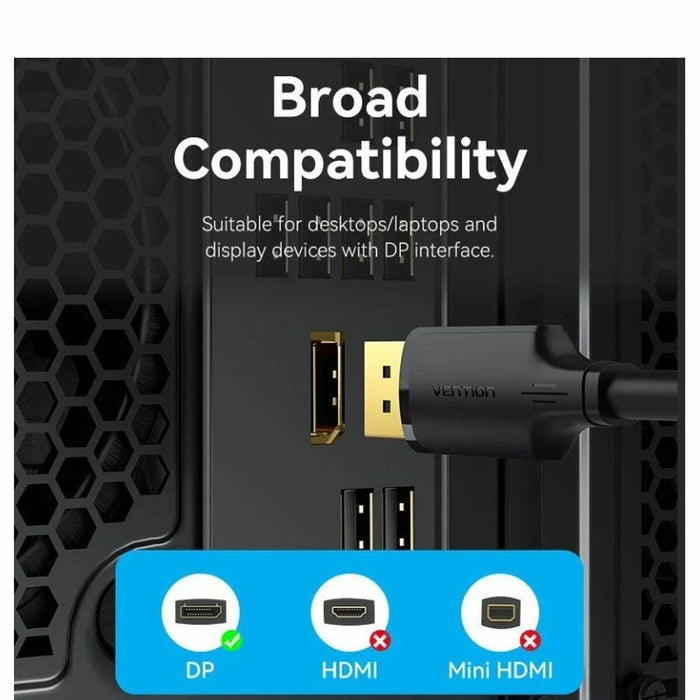 Cablu DisplayPort Vention HAKBF Negru 1 m