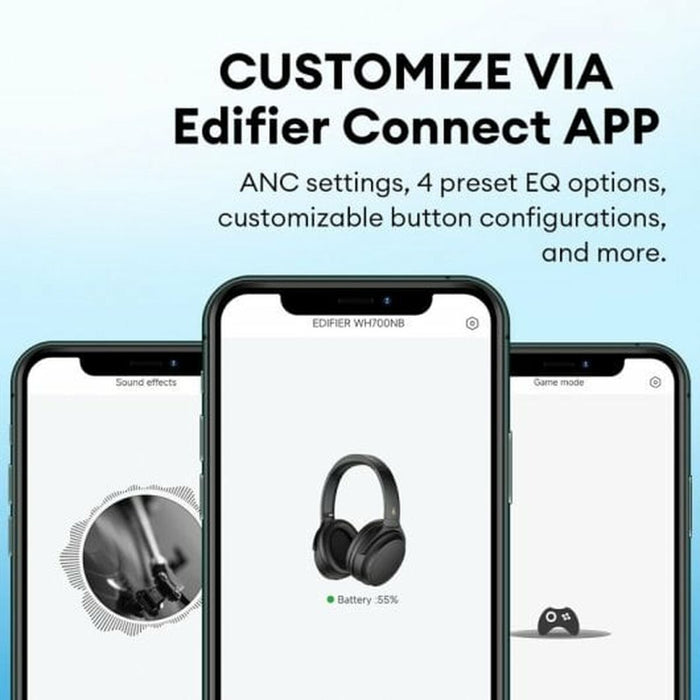 Căști Bluetooth cu Microfon Edifier WH700NB  Negru