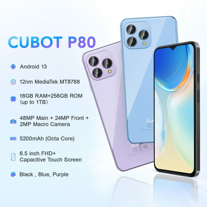 Smartphone Cubot P80 8 GB RAM 6,6" Negru 256 GB