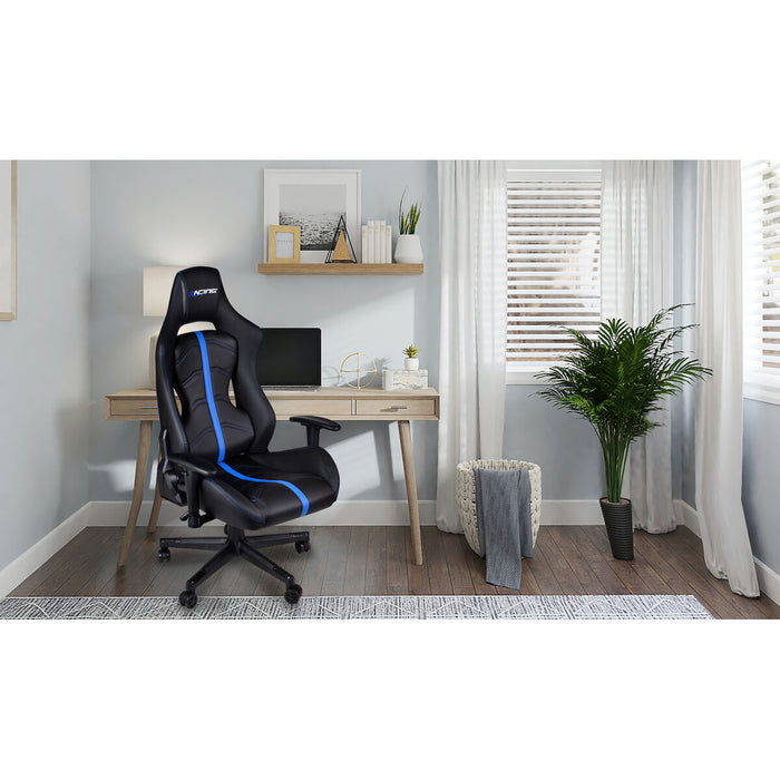 Scaun Gaming Racing MAGNUM Negru/Albastru Multicolor