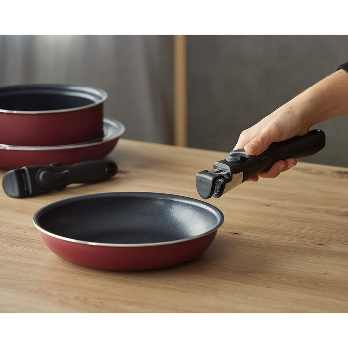 Set de Tigăi Bergner Click & Cook Negru Aluminiu (3 Piese)