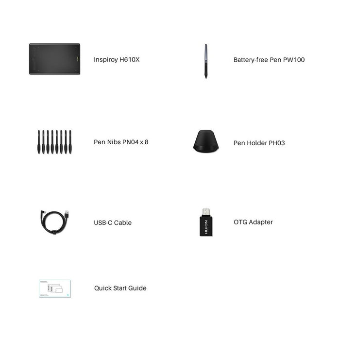 Tabletă grafică Huion H610X
