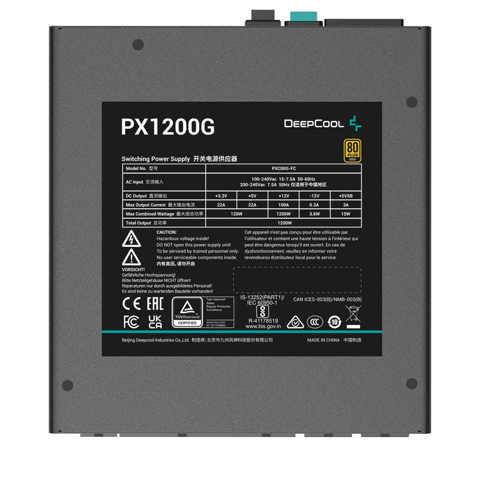 Sursă de Alimentare DEEPCOOL R-PXC00G-FC0B-EU ATX 1200 W 80 Plus Gold