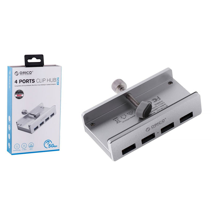 Hub USB Orico ALL-USB3-HUB-4-CLIP Argintiu